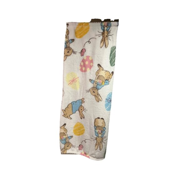 Beatrix Potter Peter Rabbit Easter Plush Throw Blanket 50" x 70" Eggs Delivery - Picture 2 of 4